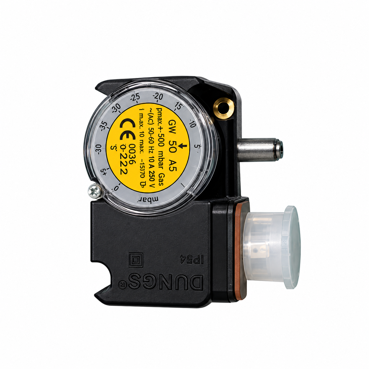 Karl Dungs GW 50 A5 Gas Pressure Switch - Gas MultiBloc Flange Side Interface and MS6 Test Port