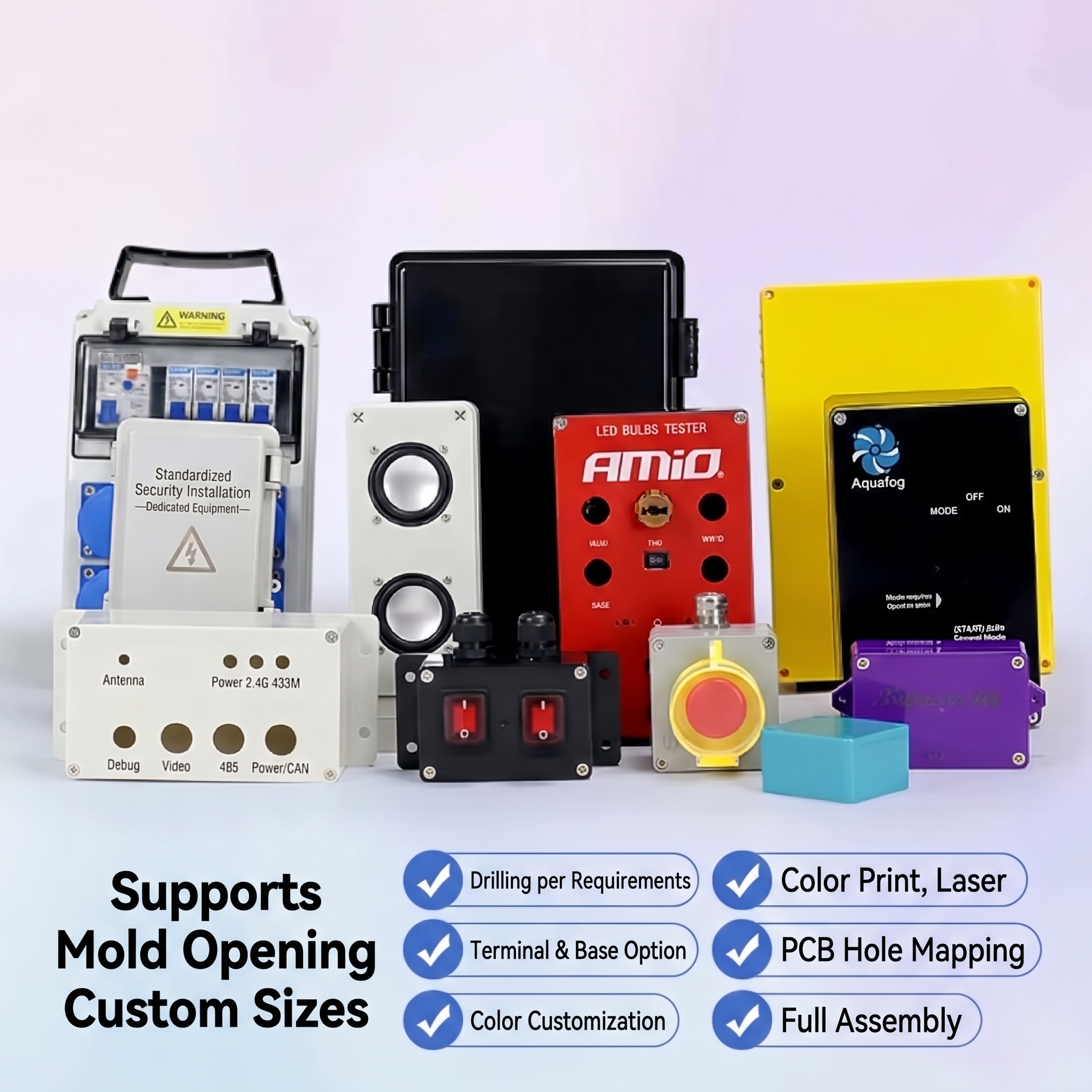 Custom Mold Opening, Enclosure Modifications, and Finished Assemblies
