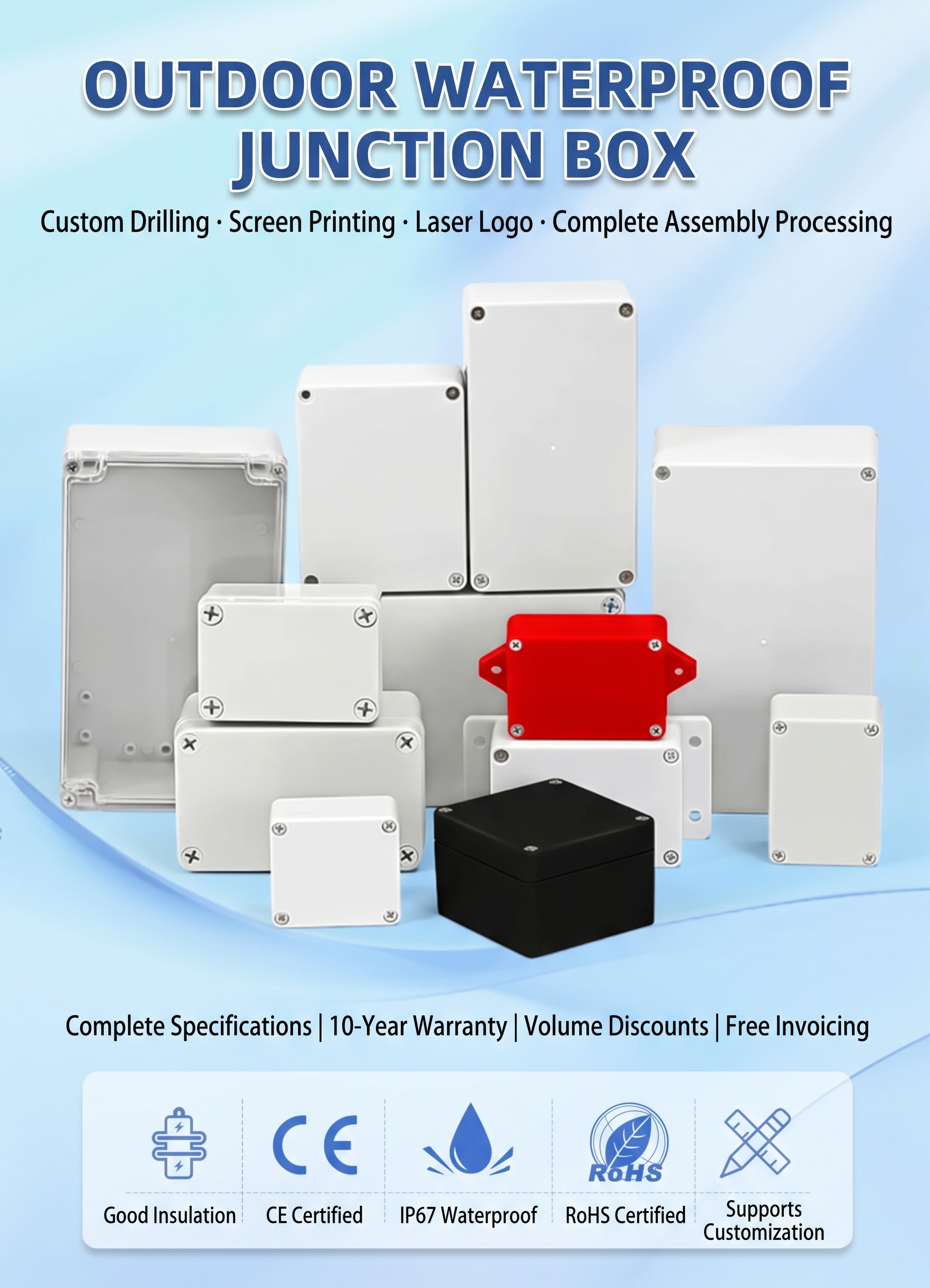 IP67 Waterproof Enclosure Full Lineup with 10-Year Warranty and Factory Direct Pricing