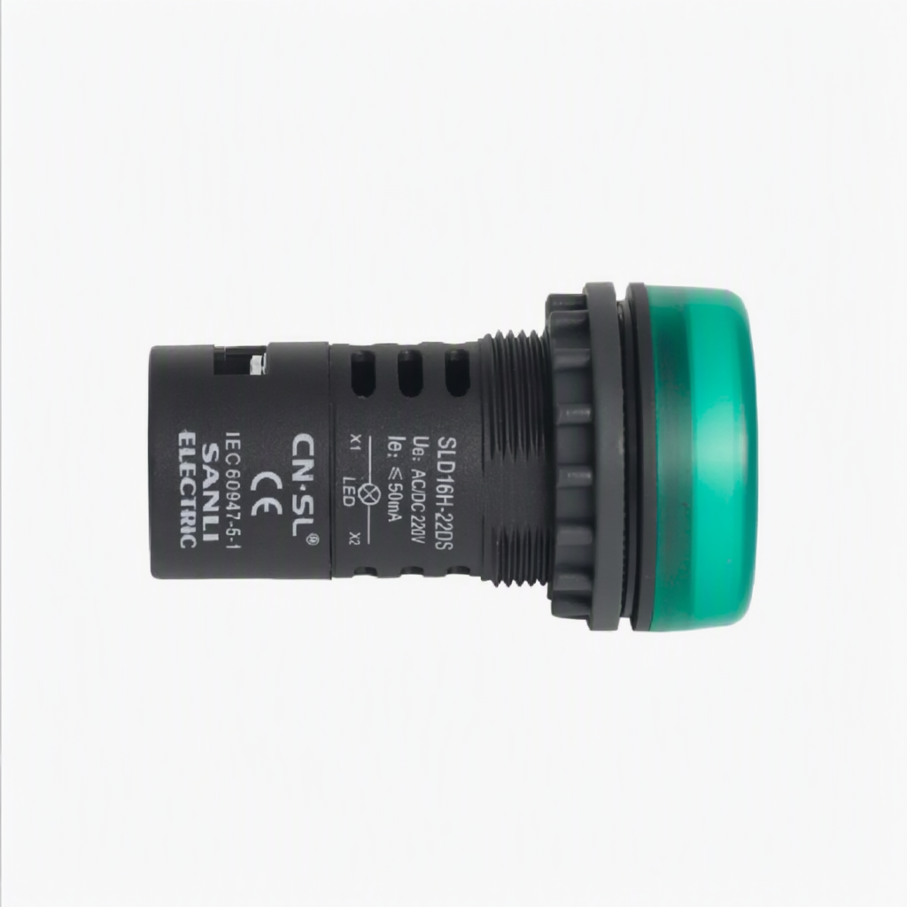 SLD16H 22mm White LED Indicator Lamp - Power Available and Diagnostic Indicator